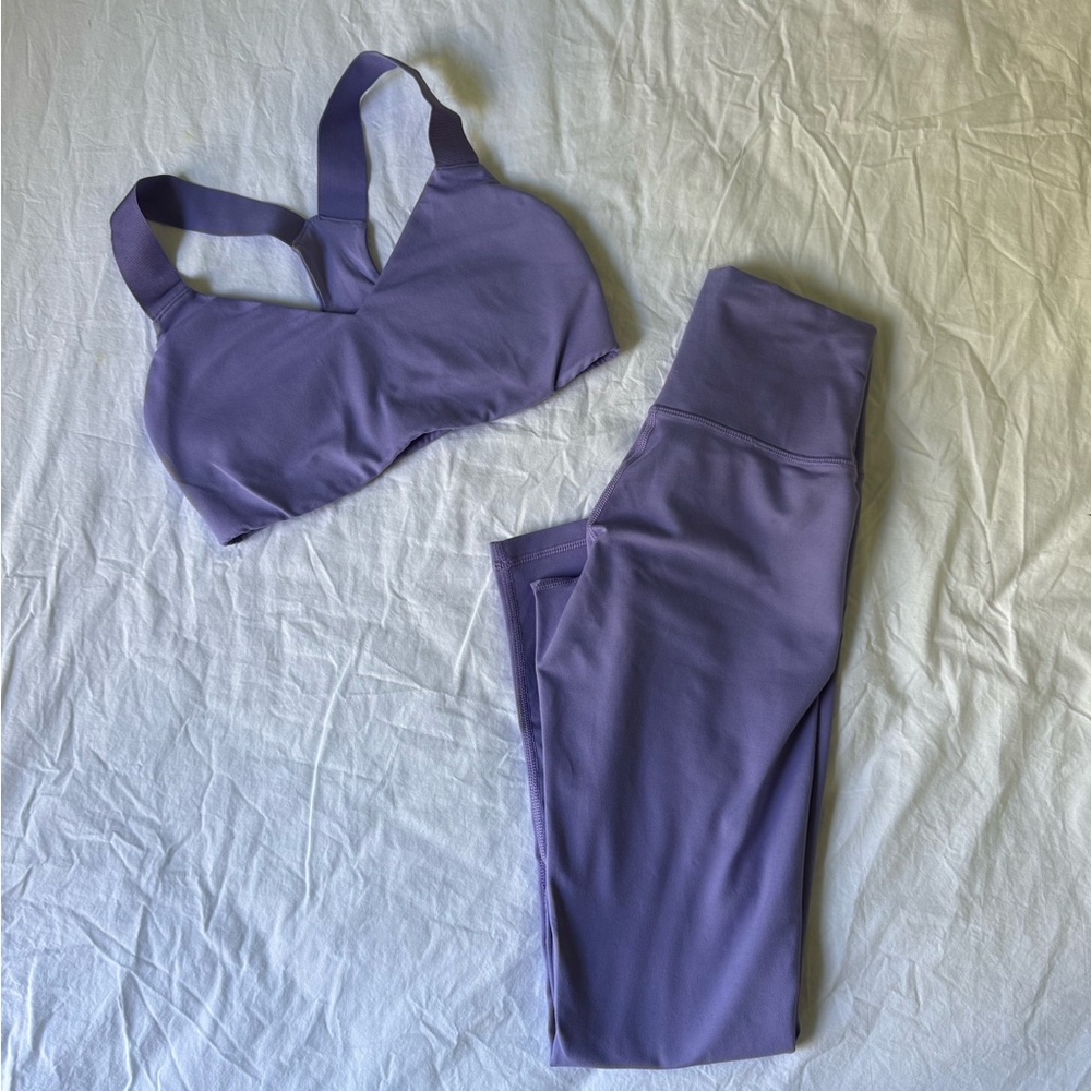Aerie Purple Leggings and Bra Set